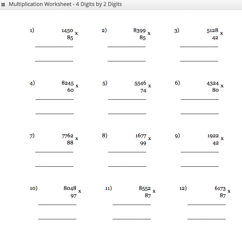 Multiplication CHART 1-500 worksheet
