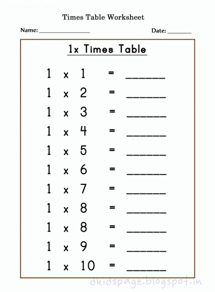 free times table 1 printable multiplication table 1 chart