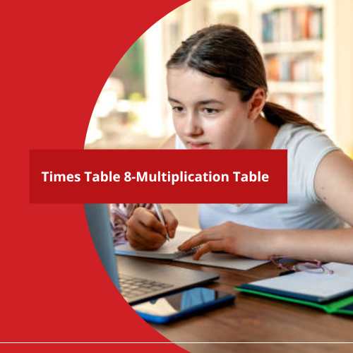 Times Table 8 - Multiplication Table
