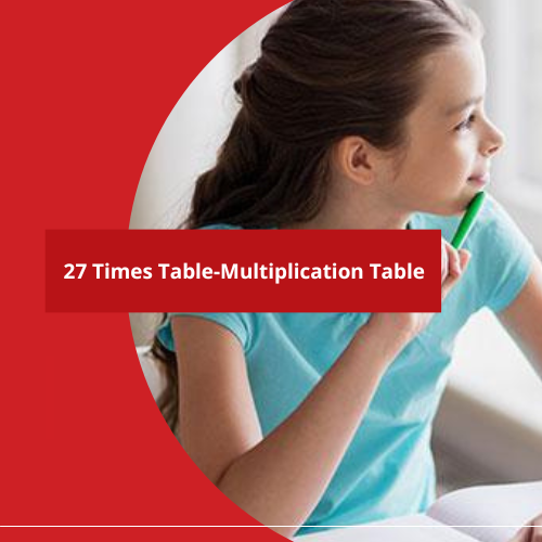 27 Times Table - Multiplication Table
