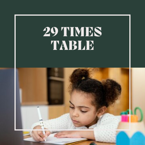 29 Times Table