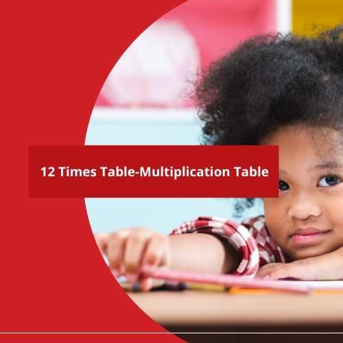 12 Times Table-Multiplication Table