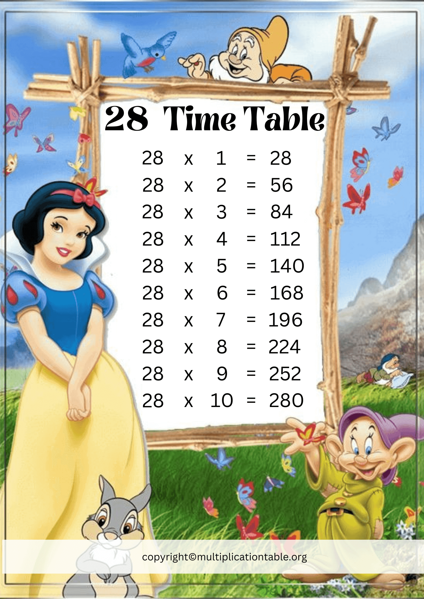 28 Times Table
